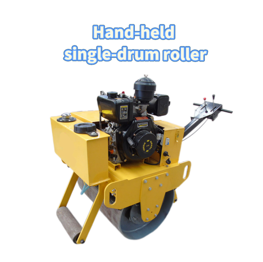 Hand-held single-drum roller